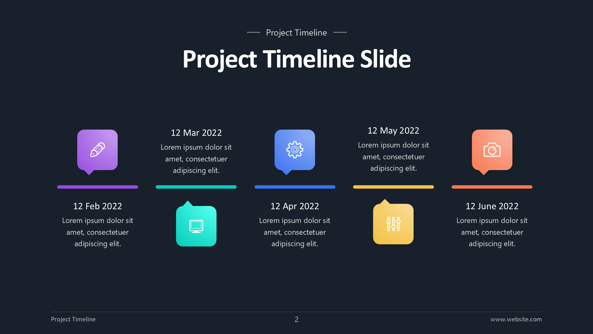 Timeline V1 Dark slide 2